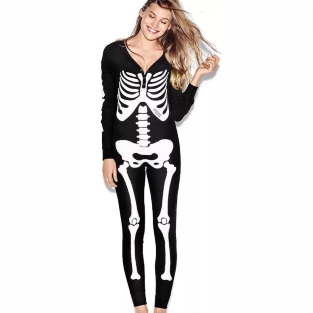 Skeleton thermal onesie NWOT